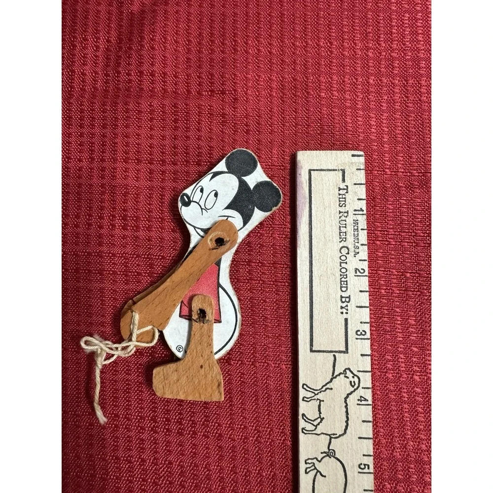 Mickey Mouse Wooden Trapeze Toy Walt Disney Productions Vintage